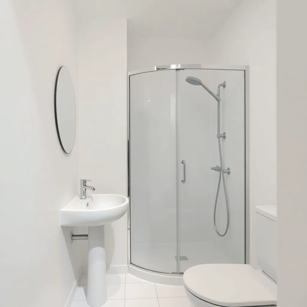 Mała biała łazienka