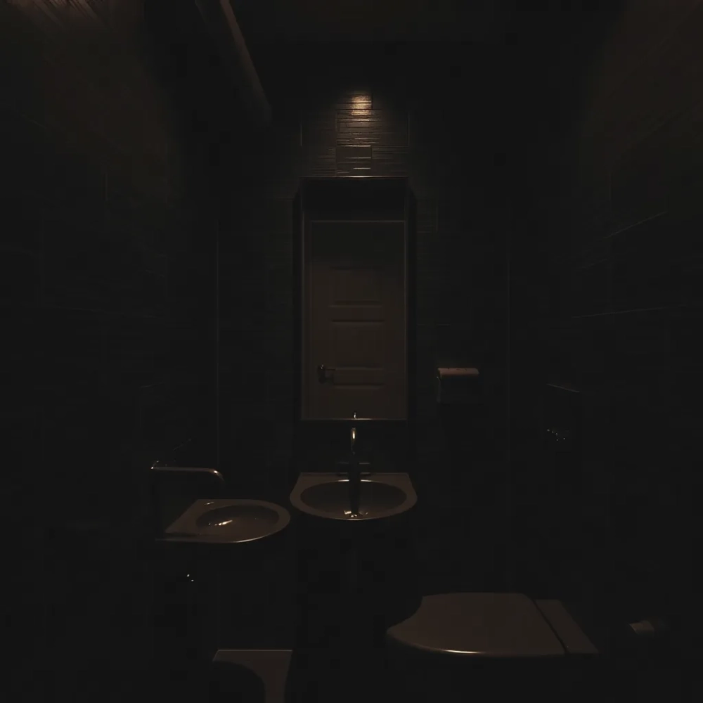 Mała ciemna łazienka