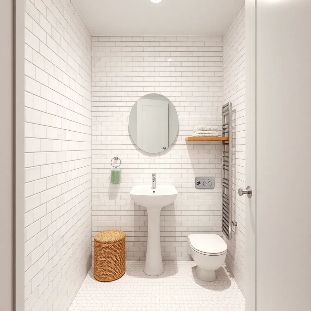 Mała jasna łazienka