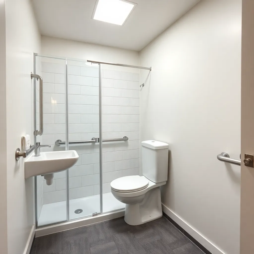 Mała łazienka dla niepełnosprawnych