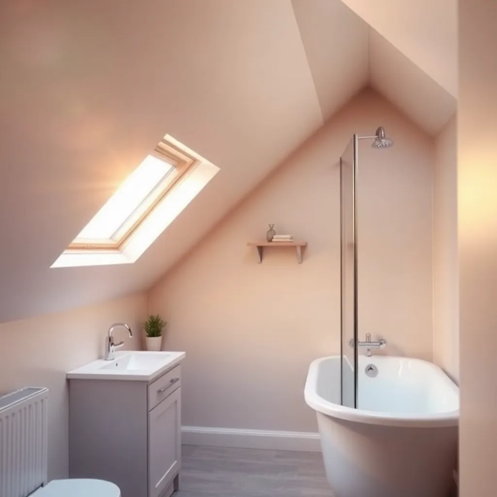 Małą łazienka na poddaszu