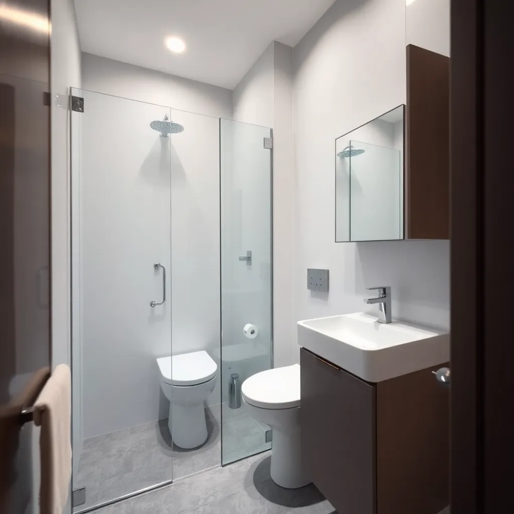 Mała łazienka z prysznicem 4m2