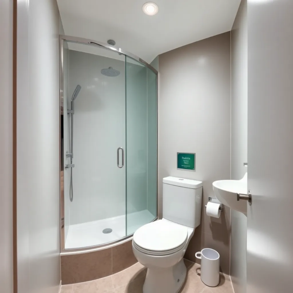 Mała łazienka z prysznicem i WC