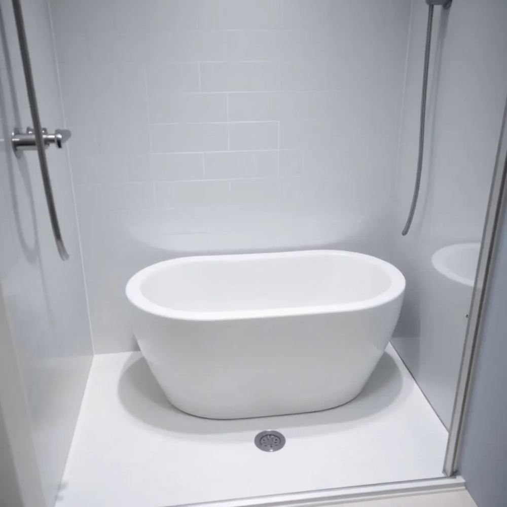 Mała wanna pod prysznic