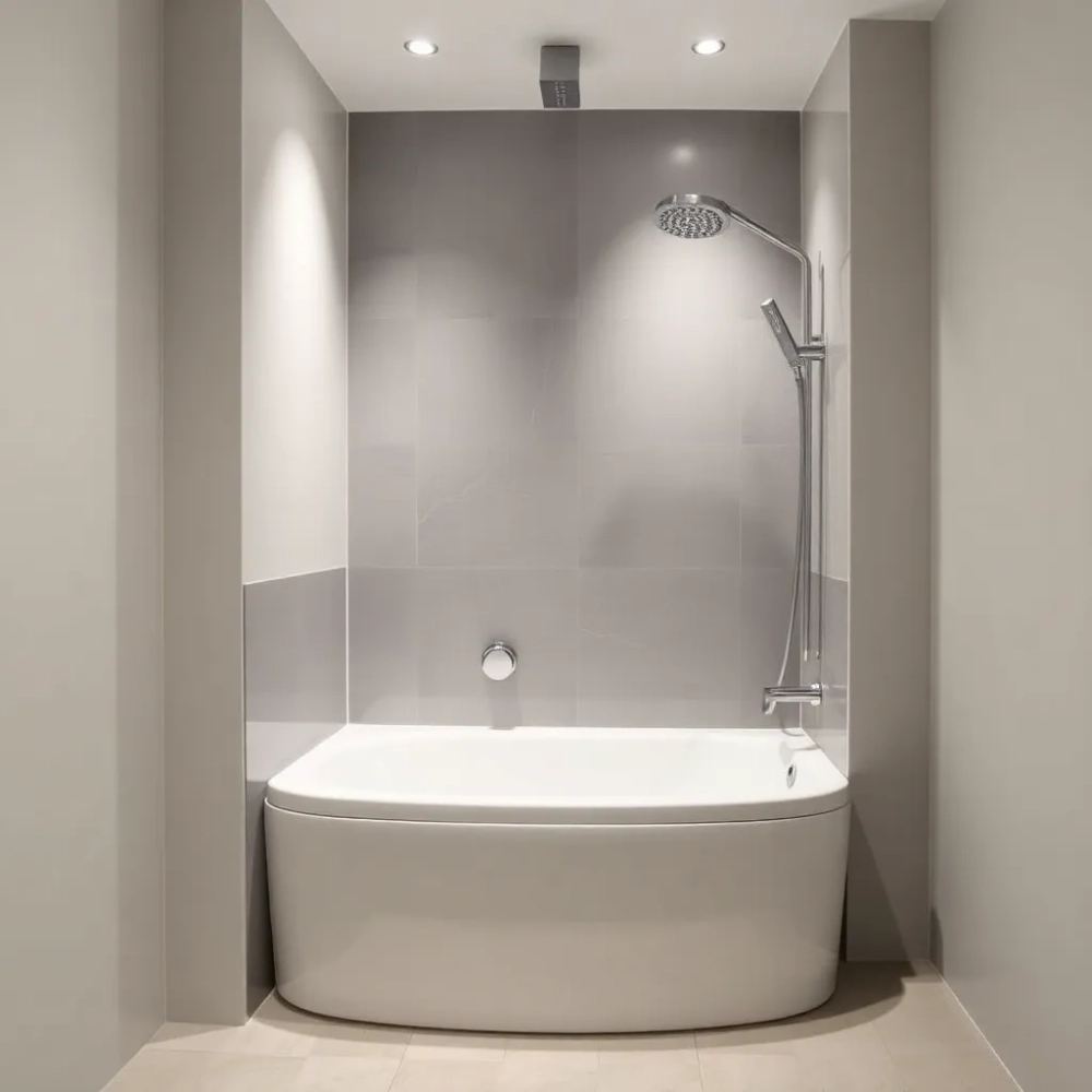 Mała wanna z prysznicem