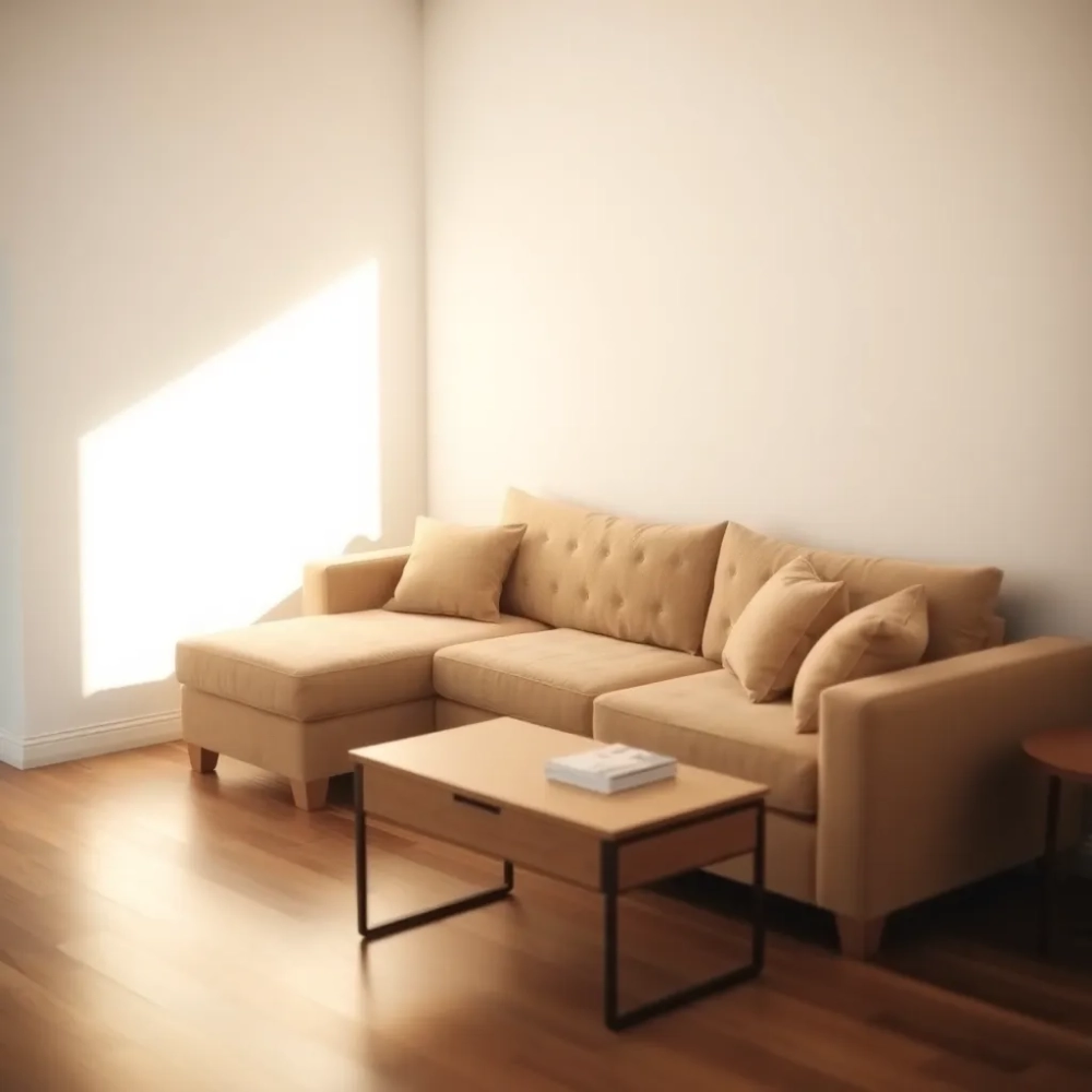 Mały narożnik do salonu z funkcją spania