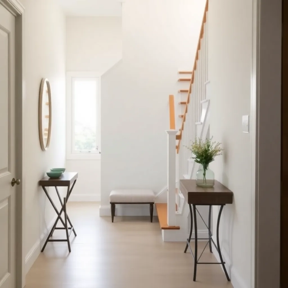 Mały przedpokój ze schodami