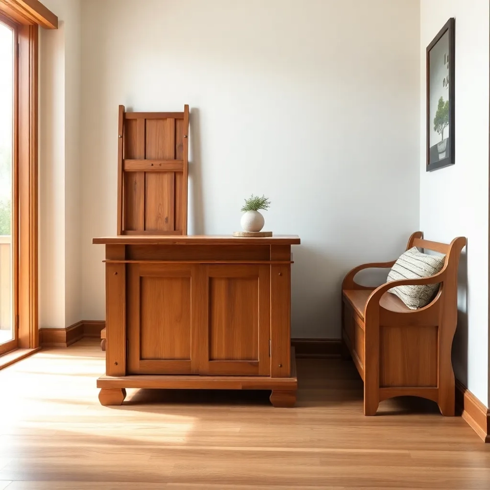 Meble do przedpokoju z litego drewna