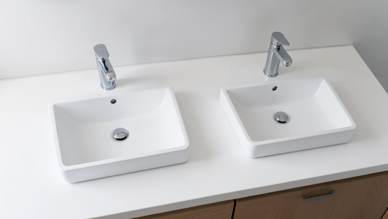 Minimalna odległość między dwiema umywalkami