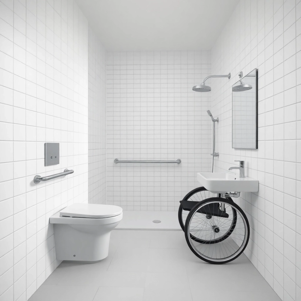 Minimalne wymiary łazienki dla niepełnosprawnych