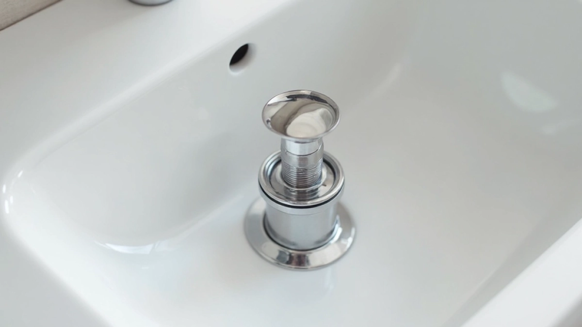 montaż korka automatycznego do umywalki