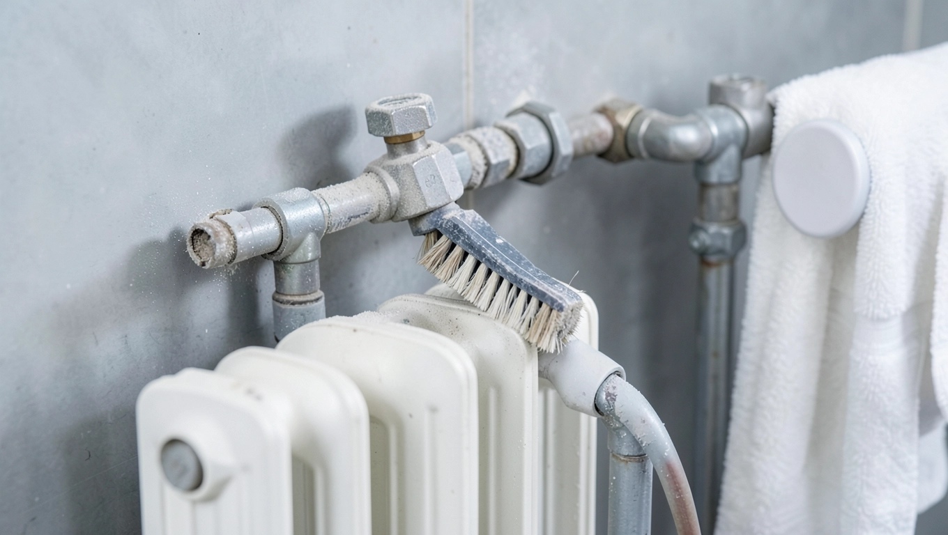 Montaż uchwytów do grzejnika łazienkowego