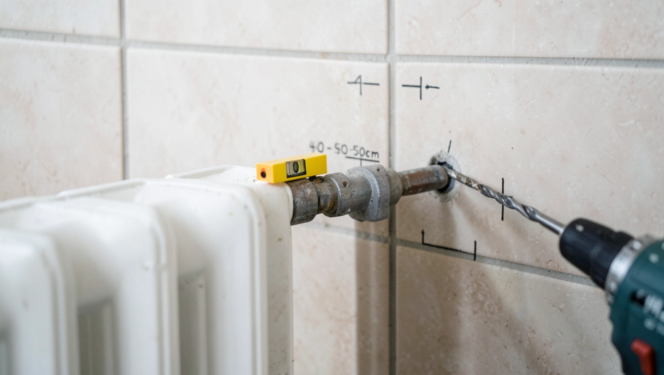 Montaż uchwytów do grzejników łazienkowych