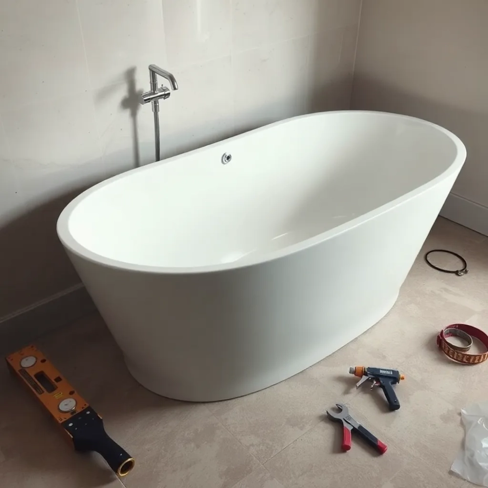 Montaż wanny wolnostojącej