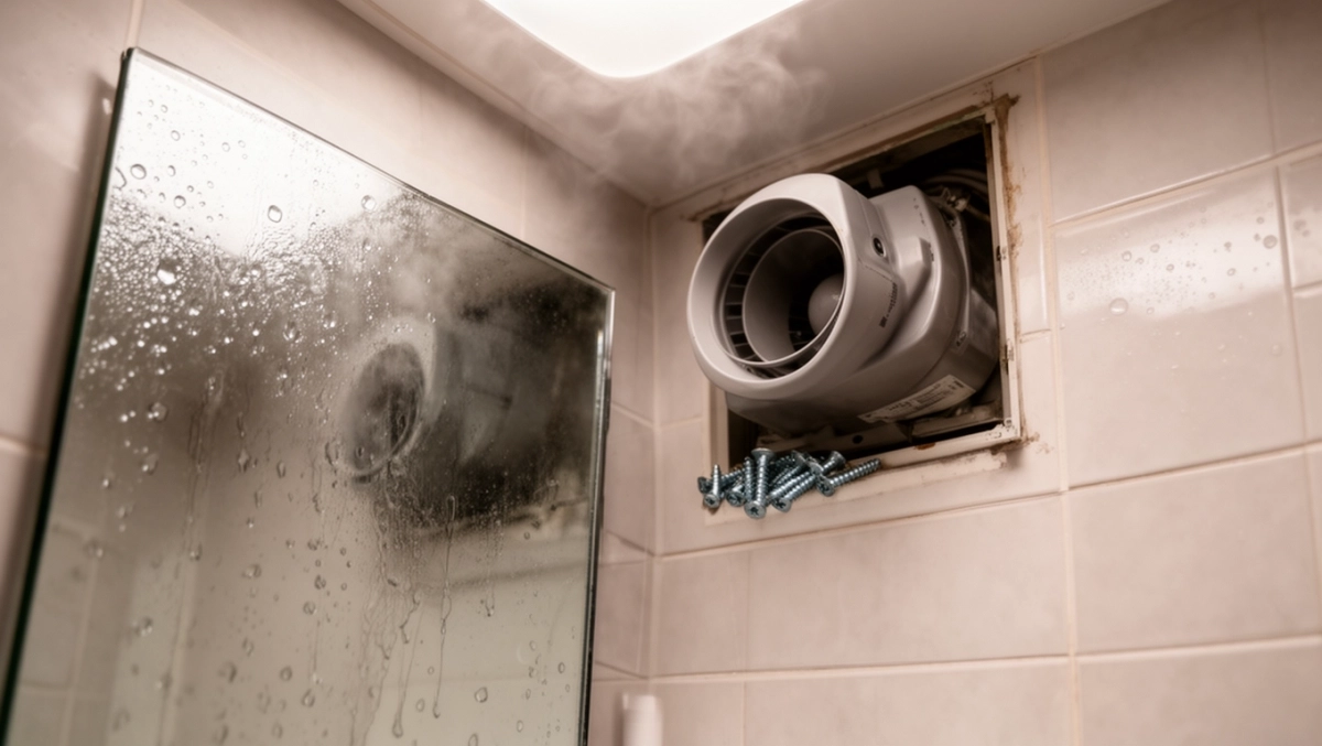 montaż wentylatora łazienkowego w bloku