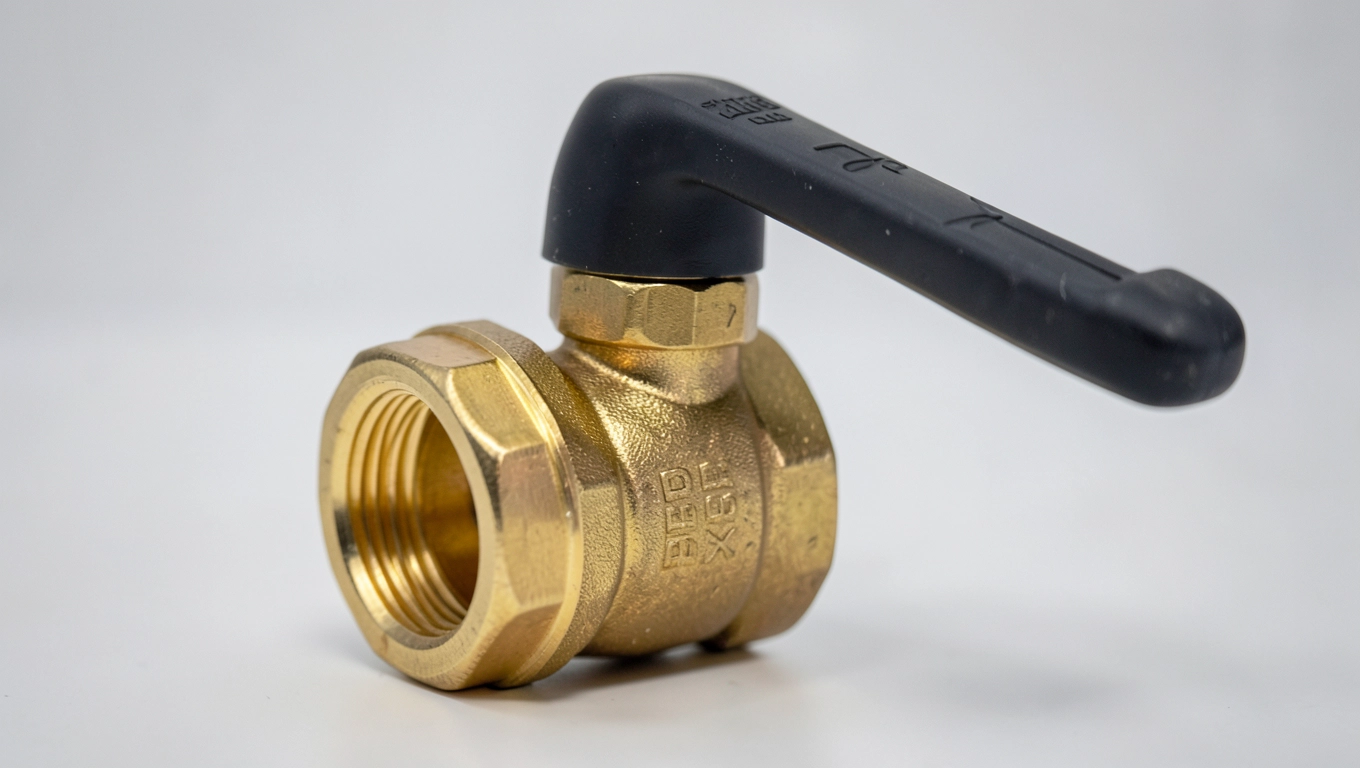 Mosiądz i głowica ABS w zaworze kątowym PEX