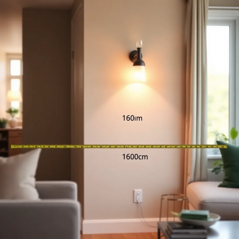 Na jakiej wysokości kinkiet w salonie