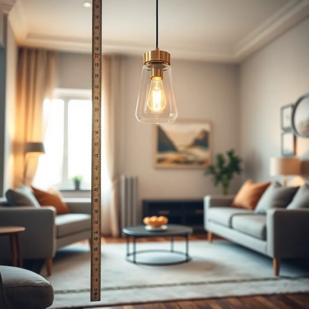 Na jakiej wysokości lampa w salonie