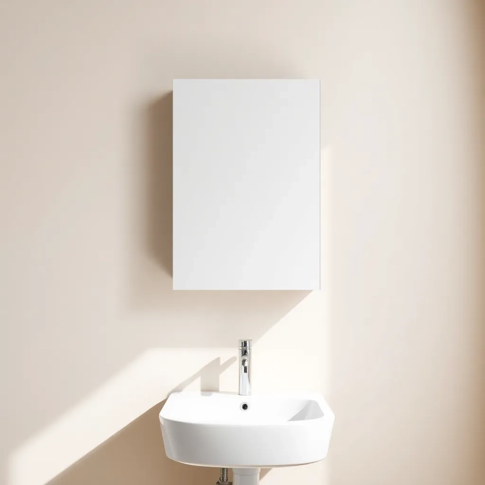 Na jakiej wysokości szafka z lustrem nad umywalką