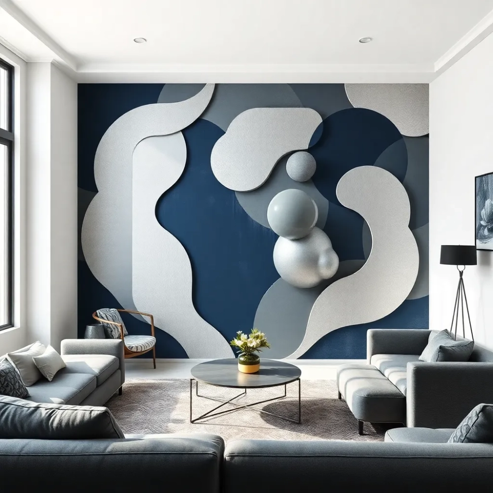 Naklejki na ścianę 3D do salonu