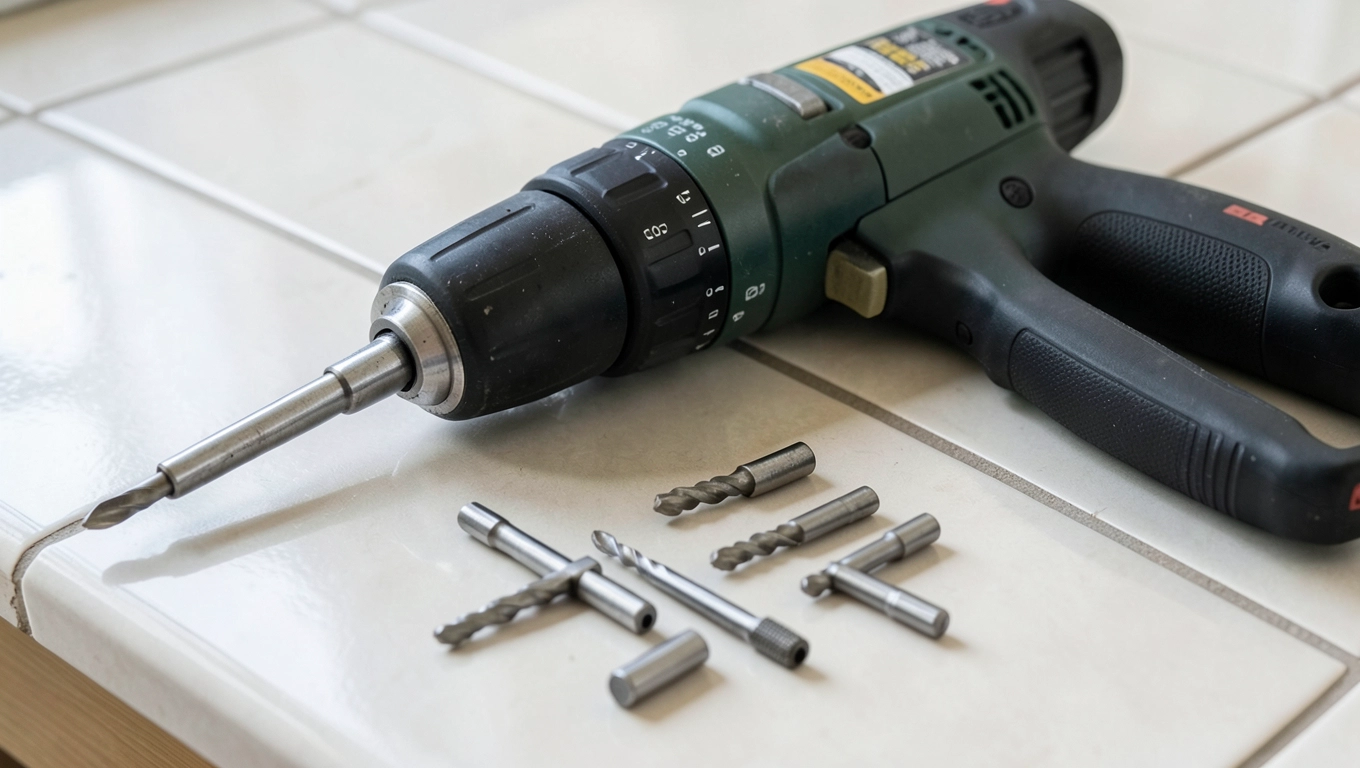 Narzędzia do montażu szafki na płytkach