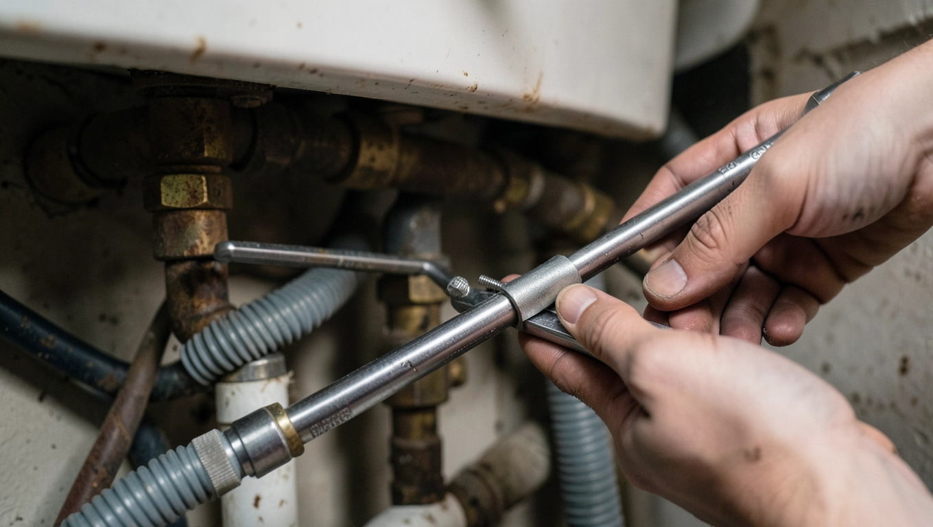 Nasadki 8-13 mm — praca w ciasnych przestrzeniach pod umywalką