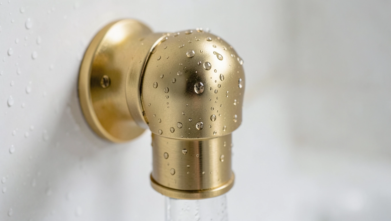 Niklowany zawór kątowy PEX - ochrona w wilgotnej łazience