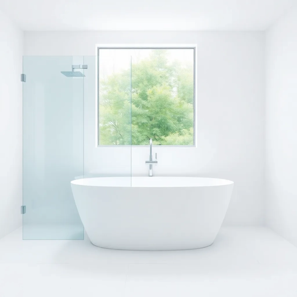 Niska wanna z parawanem