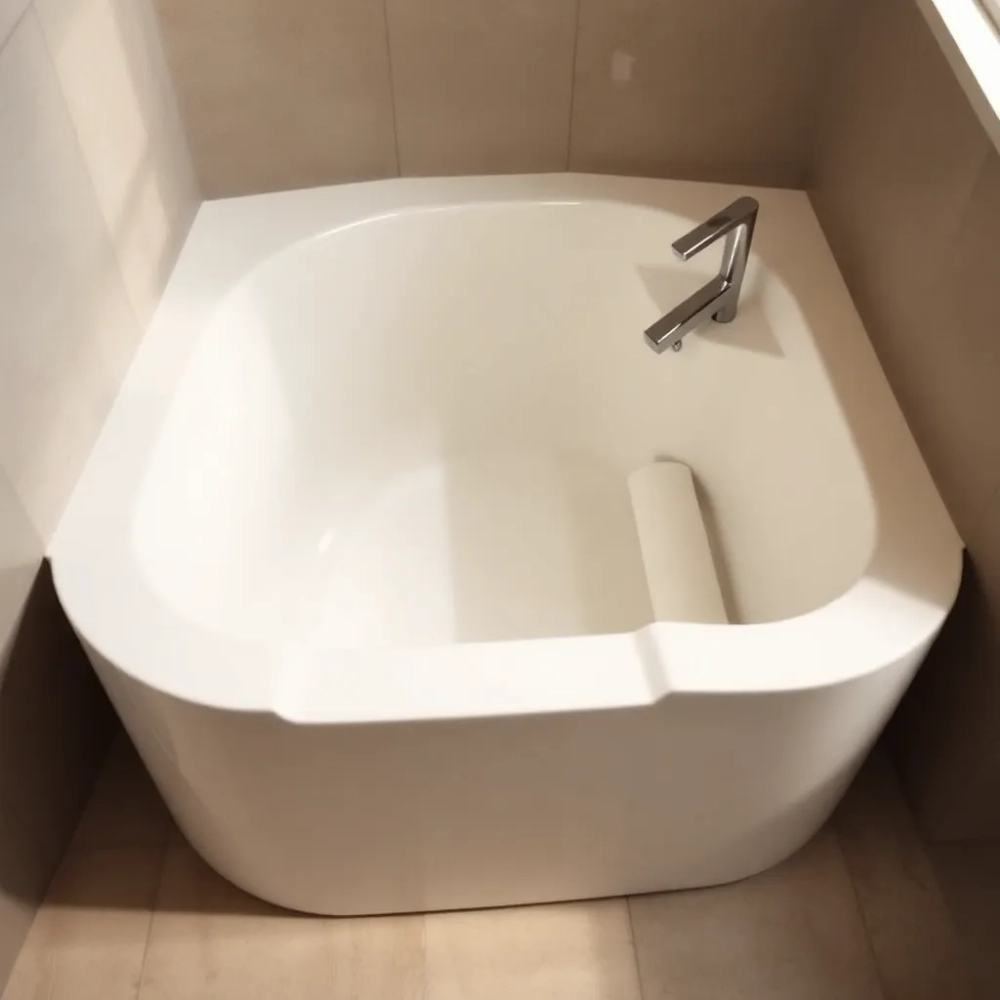 Niska wanna z siedziskiem