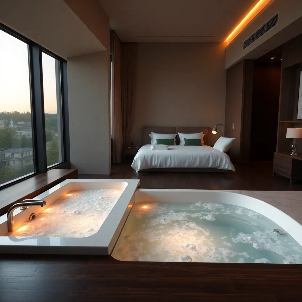 Nocleg z jacuzzi w pokoju
