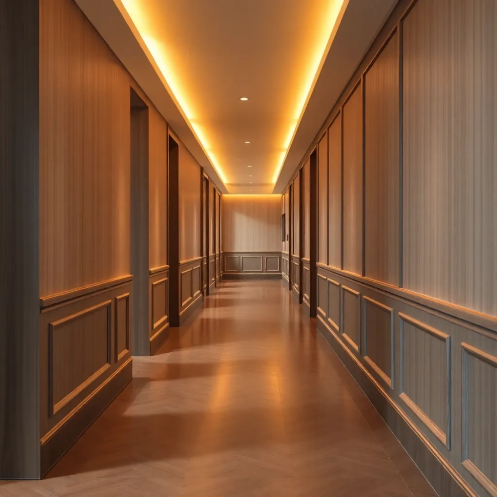 Nowoczesna boazeria w przedpokoju