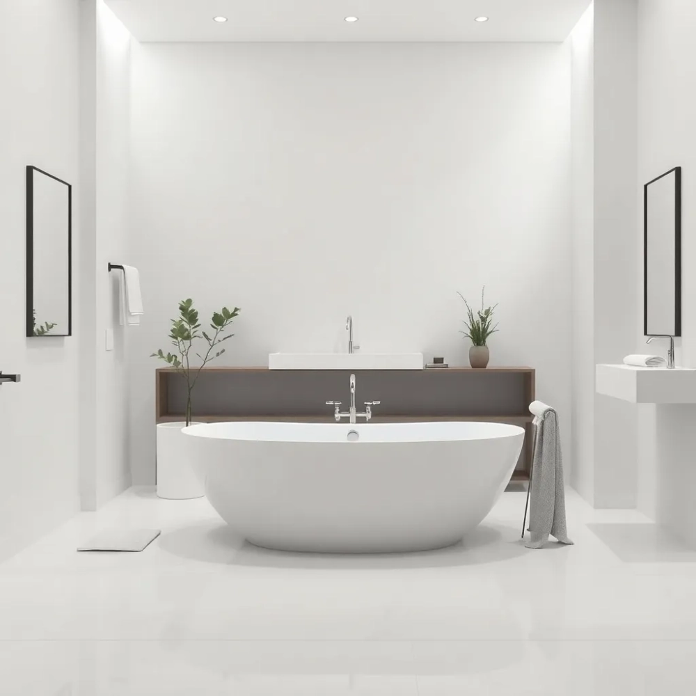 Nowoczesna łazienka z wanną wolnostojącą