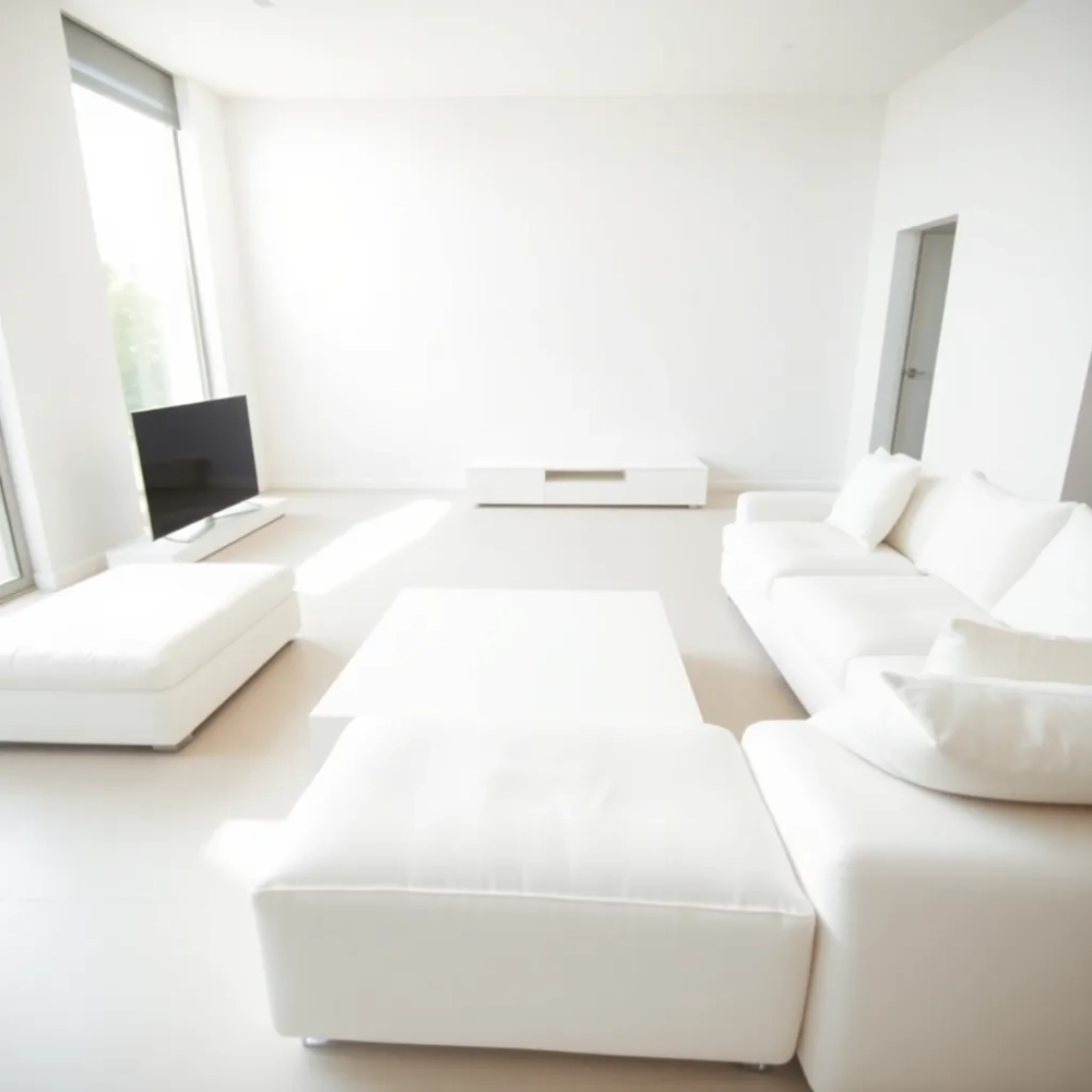 Nowoczesne białe meble do salonu