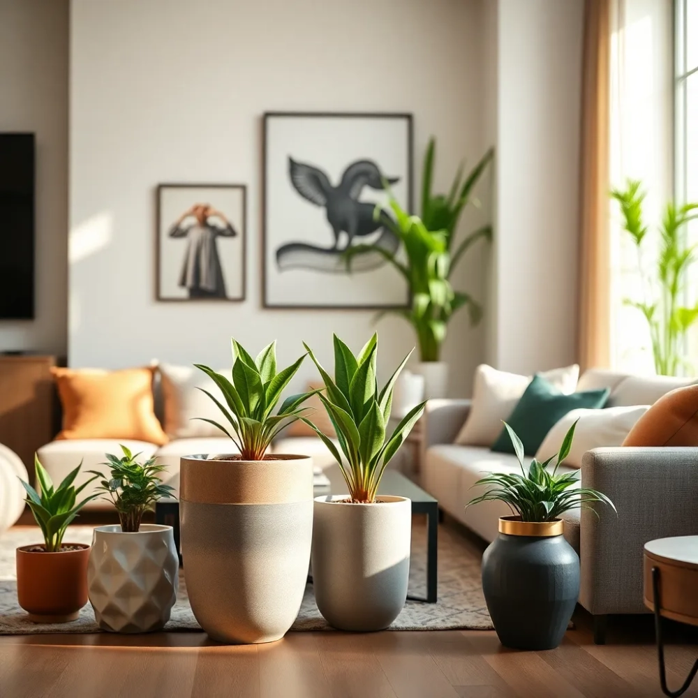 Nowoczesne donice do salonu