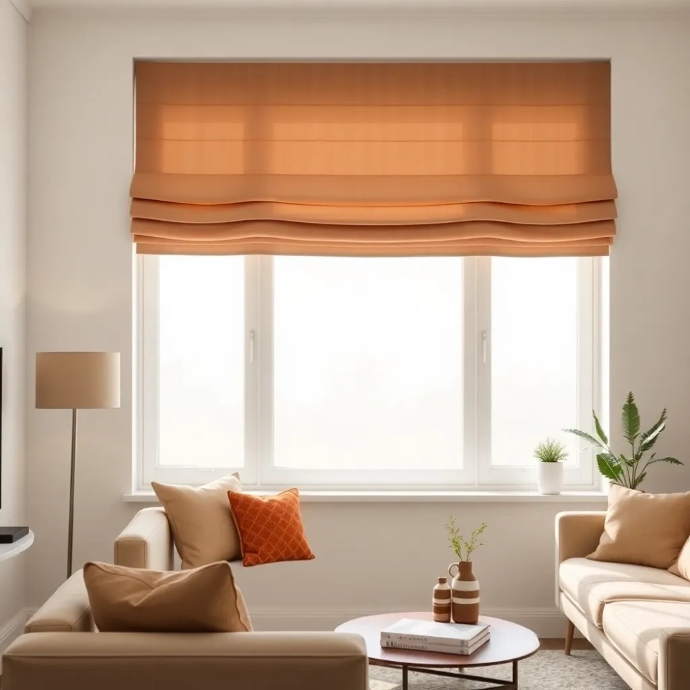 Nowoczesne firany rolety rzymskie do salonu