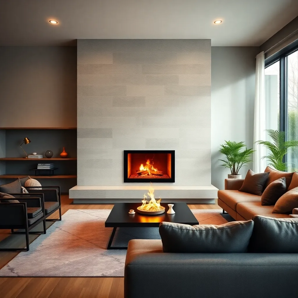Nowoczesne kominki na drewno do salonu