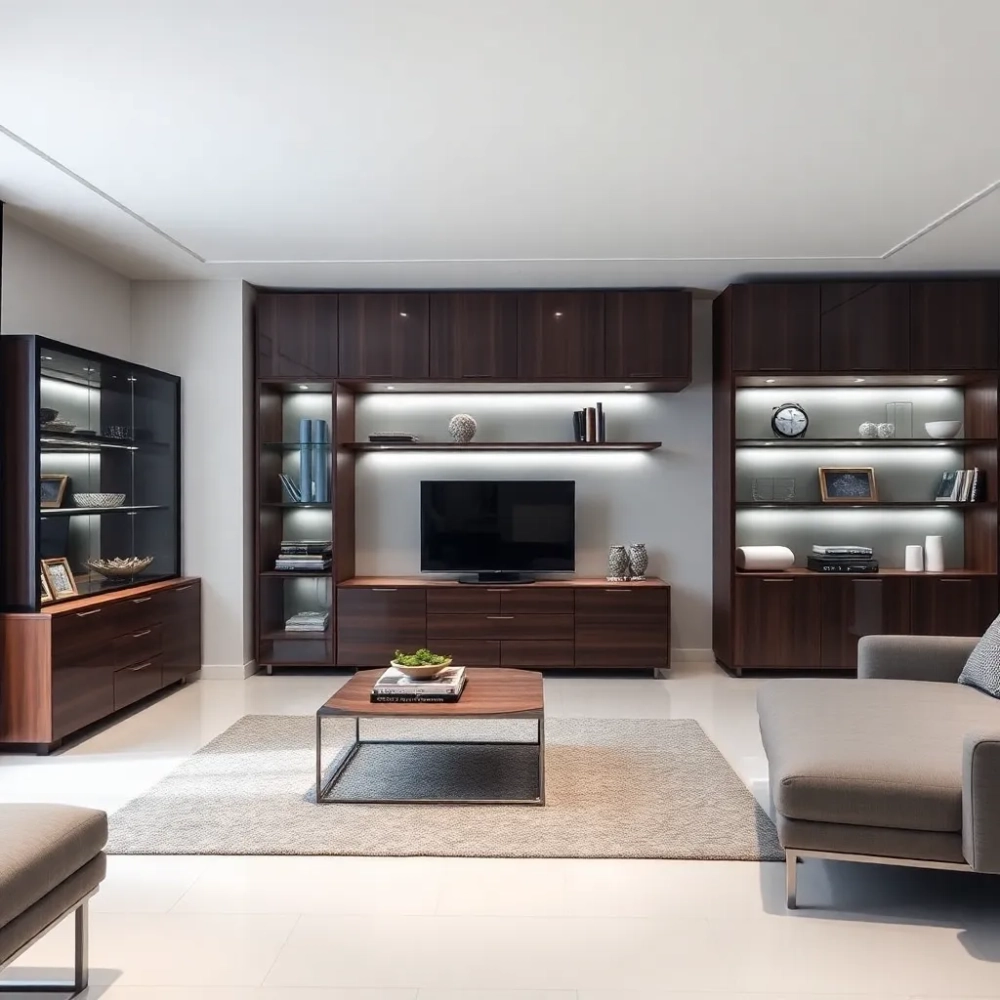 Nowoczesne komody i witryny do salonu