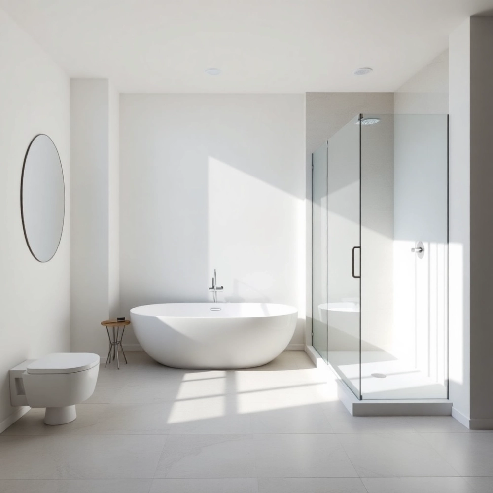 Nowoczesne łazienki z wanną i prysznicem