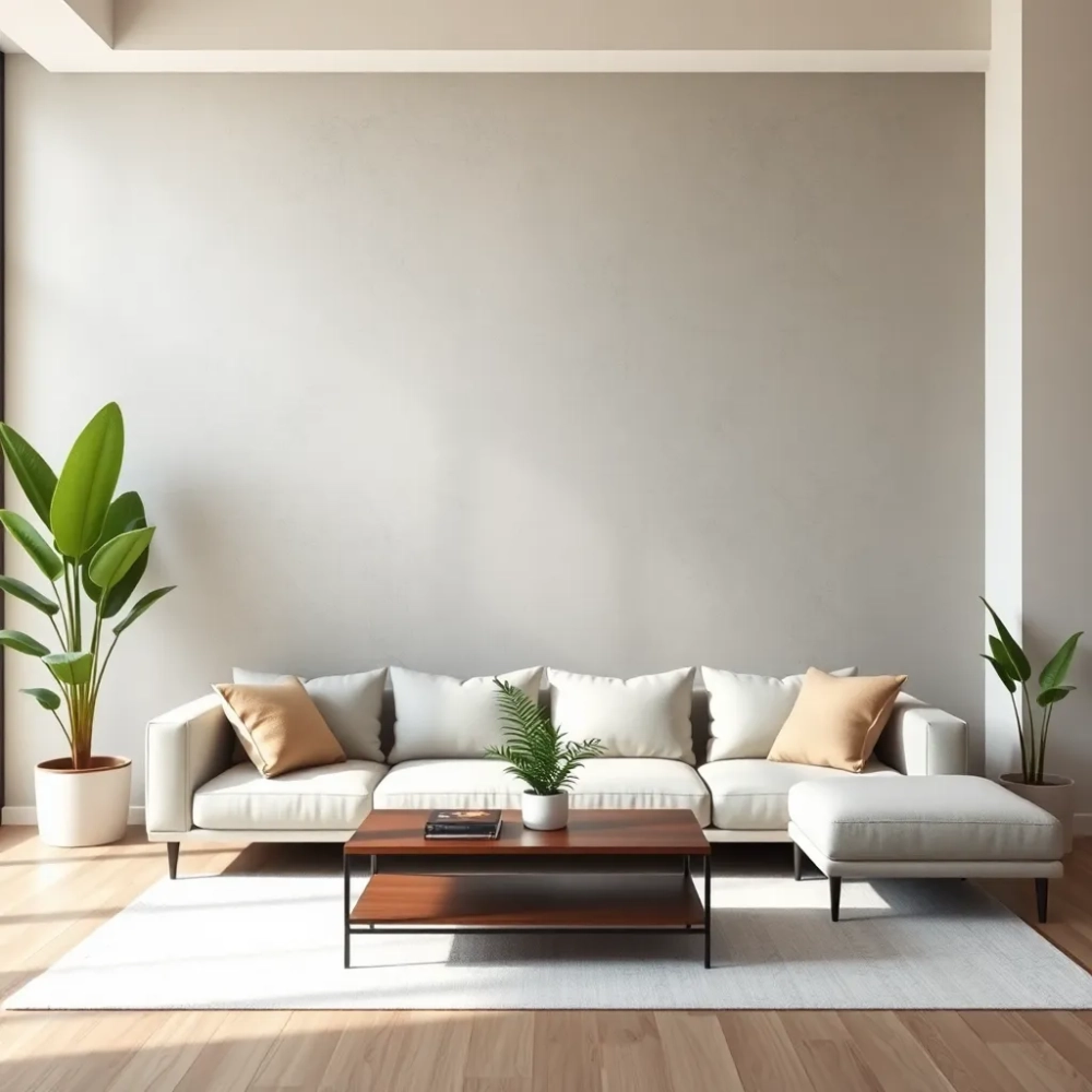 Nowoczesne malowanie ścian w salonie