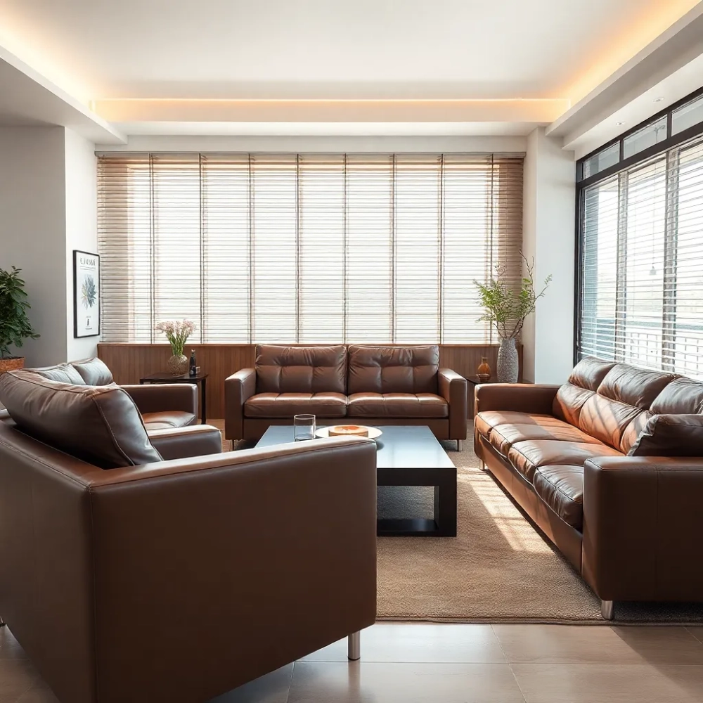 Nowoczesne meble skórzane do salonu