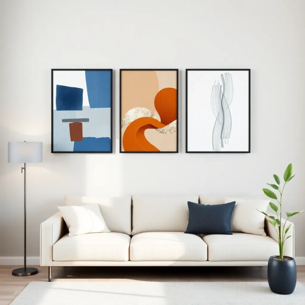 Nowoczesne obrazy w ramie do salonu