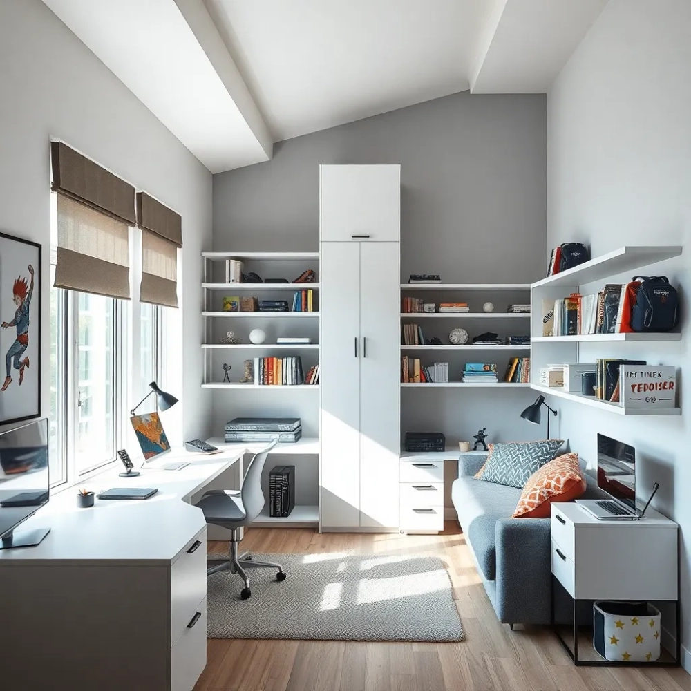 Nowoczesne pokoje młodzieżowe dla chłopców