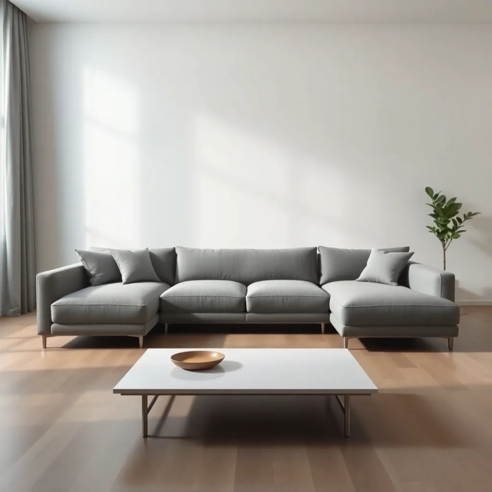 Nowoczesne szare meble do salonu