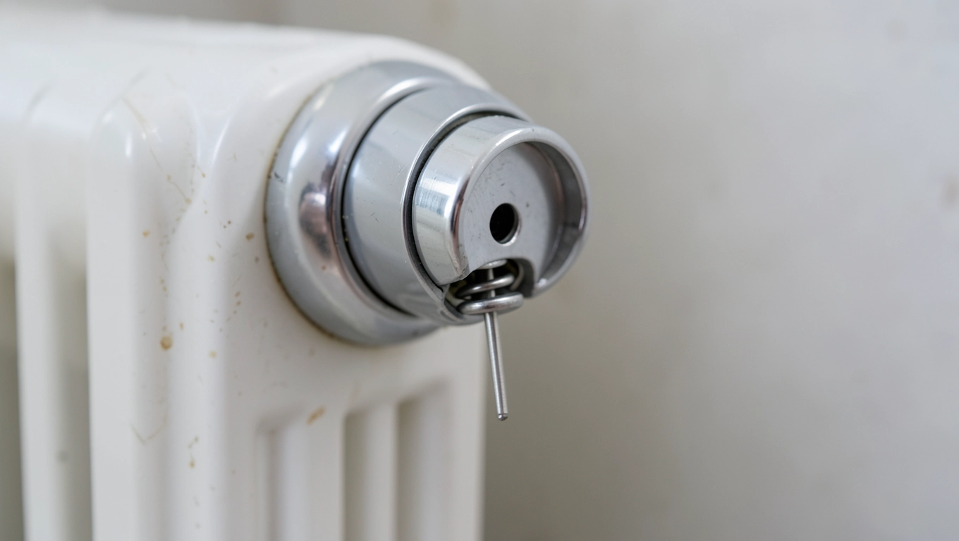 Odblokowanie iglicy w zaworze grzejnika łazienkowego