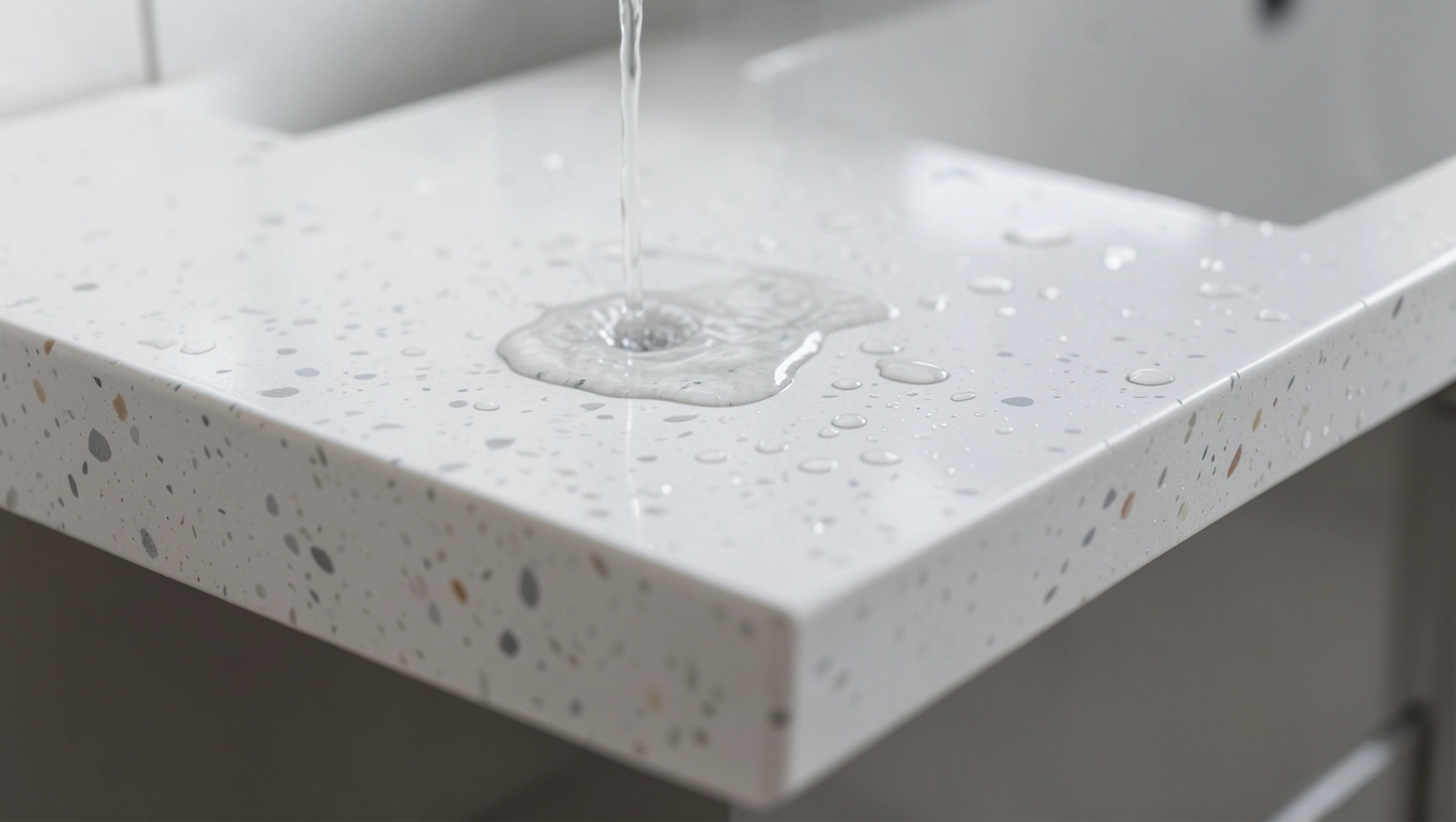 Odporność konglomeratu na wilgoć w blatach umywalkowych