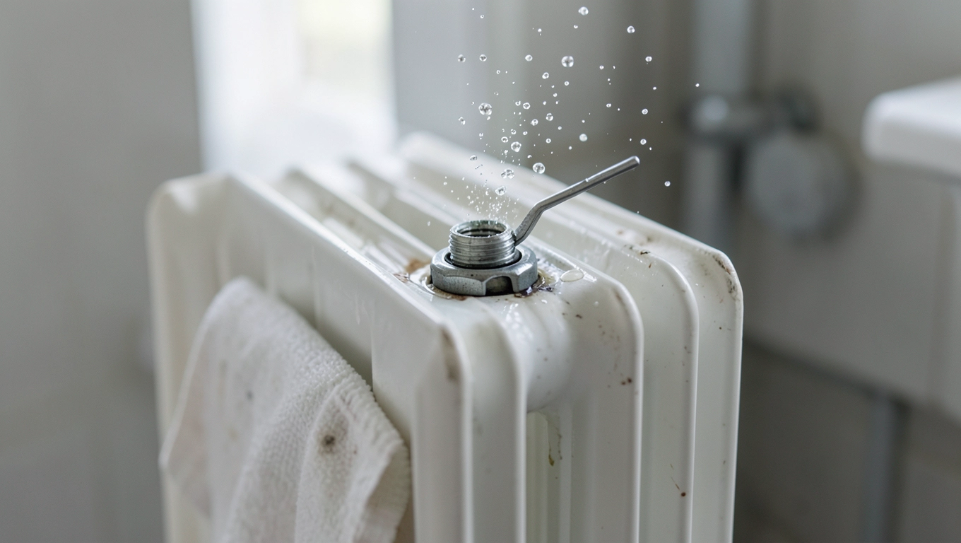 Odpowietrzanie zimnego grzejnika drabinkowego