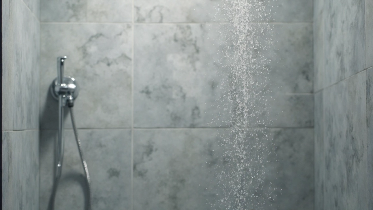 panele winylowe pod prysznicem