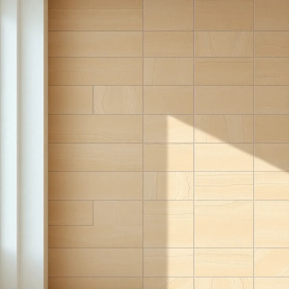 Piaskowiec na ścianę w salonie