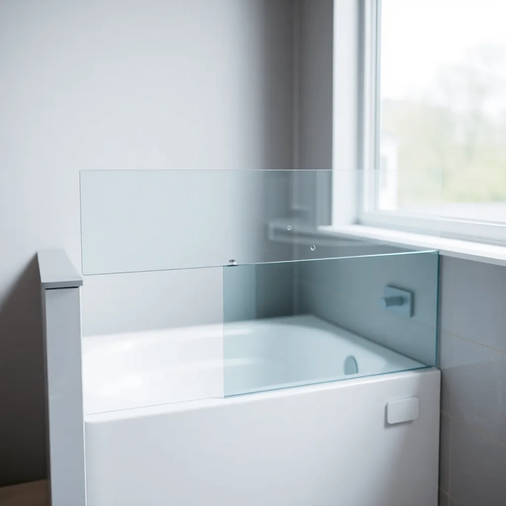 Płytka wanna z parawanem