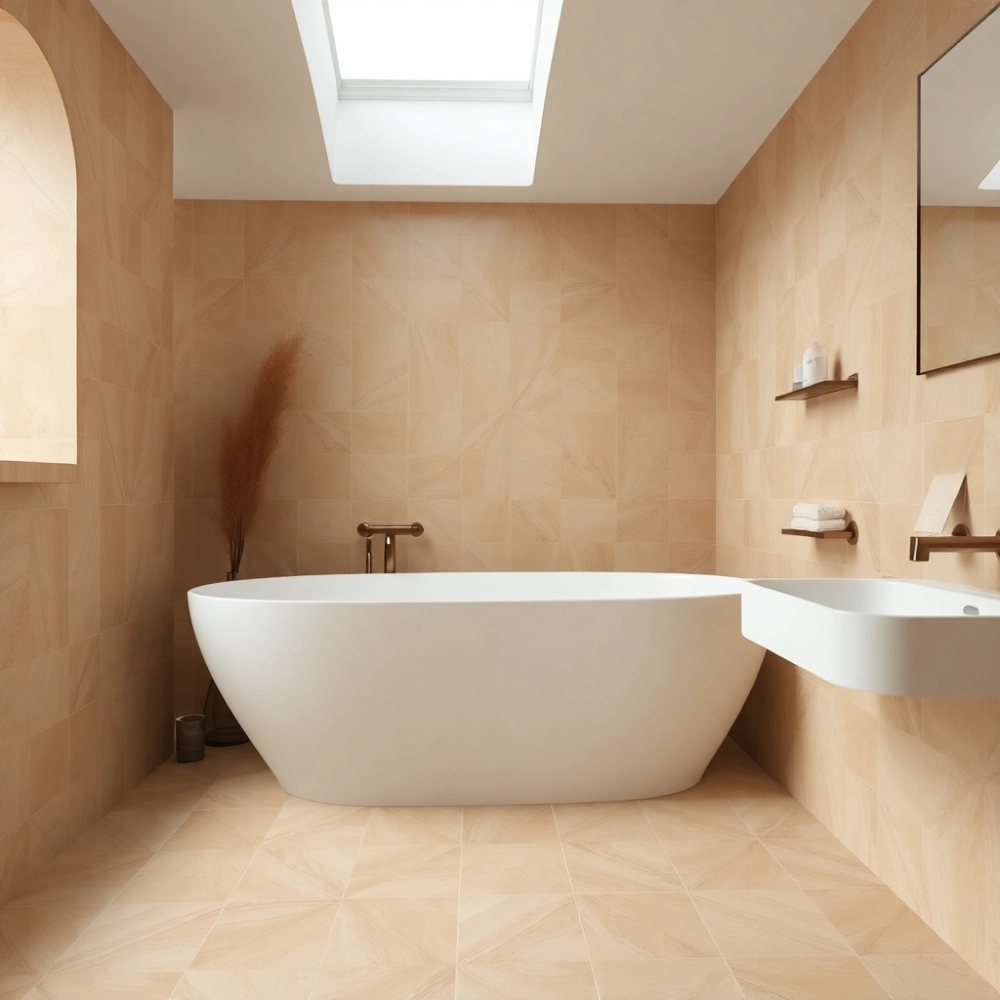 Płytki beżowe do łazienki